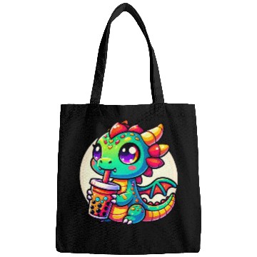 Discover Dragon Pet Kawaii Dragon Anime Boba Tea Bubble Milk Tea Kids Bags