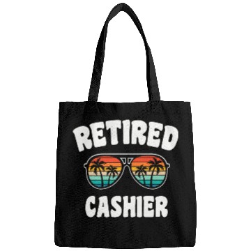 Discover Retired Cashier Funny Retirement Congratulations Bags