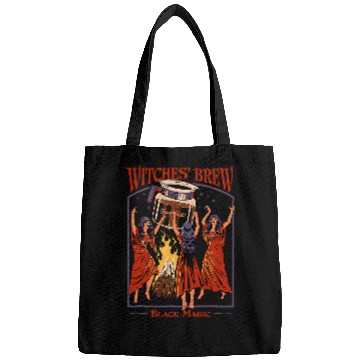 Discover Coffee Fun Steven Rhodes Witches Brew Magic Coffee Retro Dark Humor Bags