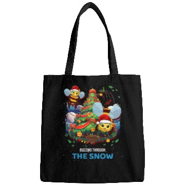 Discover Buzzing Through the Snow Honey Bee Beekeeper XMas Bags