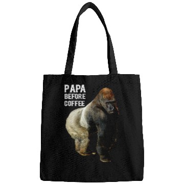 Discover Coffee Fun Papa Before Coffee Father Silver Back Gorilla Bags