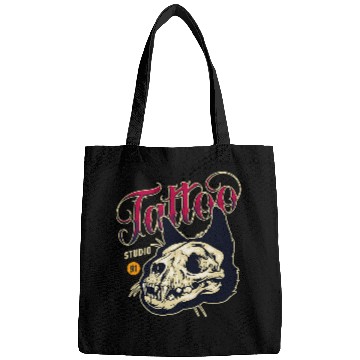 Discover Cat Skull Tattoo Bags