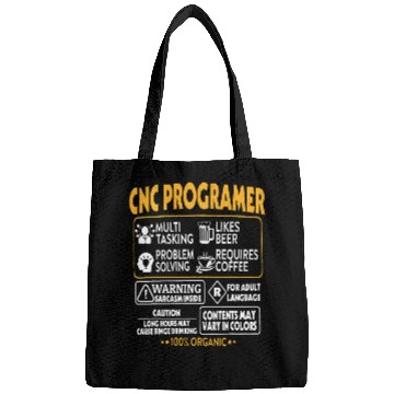 Discover Beer Fun cnc programmer multi tasking likes beer problem solving Bags