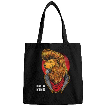 Discover Lion Pet King of The Jungle Rock and Roll Lion Retro Music Blues Hair Bags