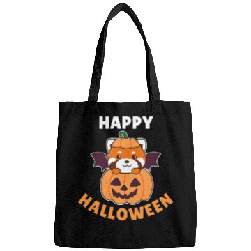 Discover Panda Pet Red Panda Happy Halloween Pumpkin Bat Red Panda Bags