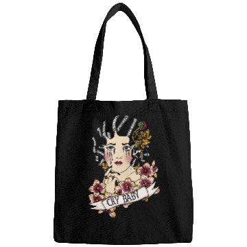 Discover Cry Baby American Traditional Old School Lady Tattoo Bags