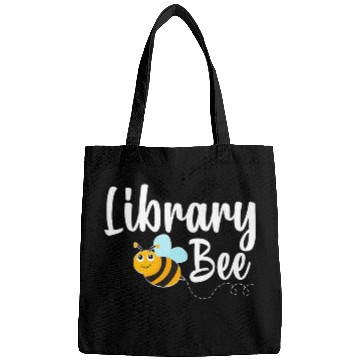Discover Librarian Job Library Bee Librarian Funny Bumblebee Bags