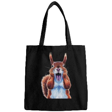 Discover Squirrel Pet Expressionist Scream Squirrel Lovers Artistic 3 Bags