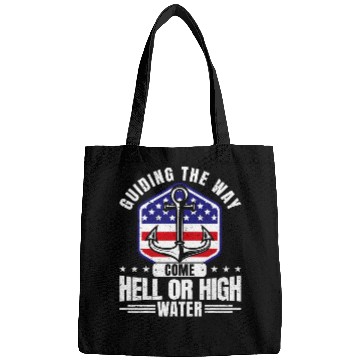 Discover Coast Guard Guiding The Way Come Hell Or High Water US Flag Bags