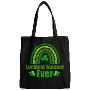 Discover Luckiest Teacher Ever rainbow St Patricks Day Teaching Bags