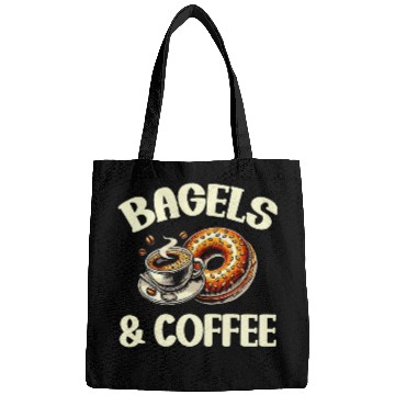 Discover Coffee Fun Bagels Coffee Bagel Lover Bakery Bags