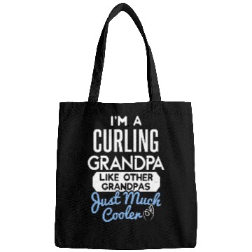 Discover Cool Fathers Day Design Curling Grandpa Bags
