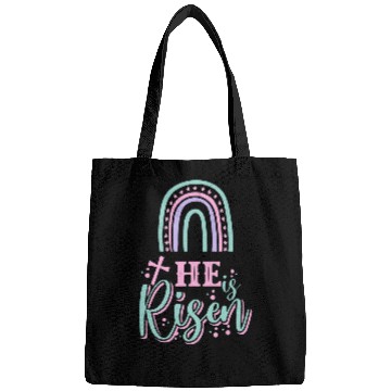 Discover Christian Jesus Easter Day He is Risen Rainbow Bags