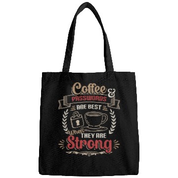 Discover Coffee Fun Passwords Strong Computer Science IT Support Bags