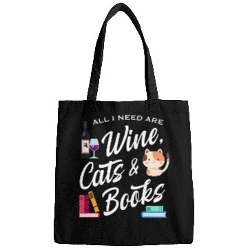 Discover Wines Fun Books Cats Funny Cute Reader Cat Mom Bags
