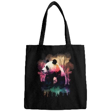 Discover Panda Pet Colorful Wilderness Nature Panda Reflection Bags