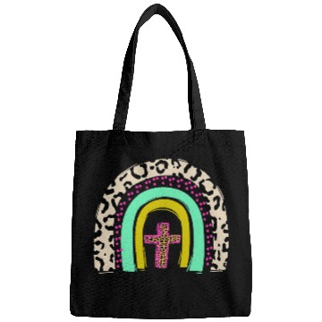 Discover He Is Risen Leopard Rainbow Christian Jesus Easter Day Bags