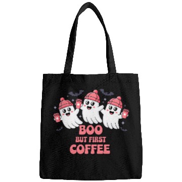 Discover Coffee Fun Boo But First Coffee ghosts Design Bags