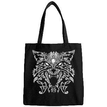 Discover Fenrir wolfs Celtic Knot Odins Viking Design Bags