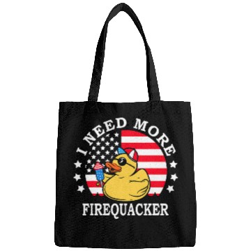 Discover I Need More Firequacker 4th of July Firecracker Duck Bags