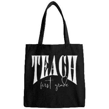 Discover Minimalist Retro TEACH First Grade Growth Mindset Bags