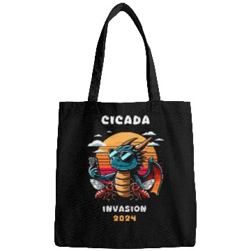Discover Dragon Pet Selfie Cicada Invasion Insects Retro Bags