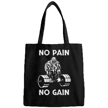 Discover Mens No Pain No Gain Viking Deadlift Workout Bags