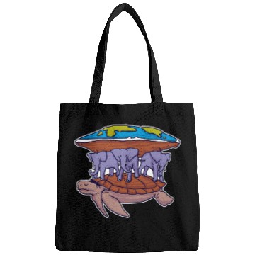 Discover Turtle Pet Flat Earth Turtle Funny Space Conspiracy Theory Bags