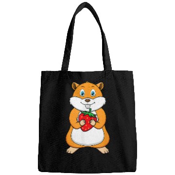 Discover Hamster Pet Funny Strawberry Hamster Fruit Sweet Strawberries Harvest Bags