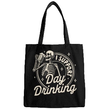 Discover Beer Fun Drinking Party Skeletons I Support Day Drinking Bags