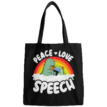Discover Peace Love Speech Therapy Speech Language Pathologist SLP Bags