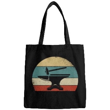 Discover Blacksmith Job Blacksmithing Funny Retro Blacksmith Anvil Ironworker Bags