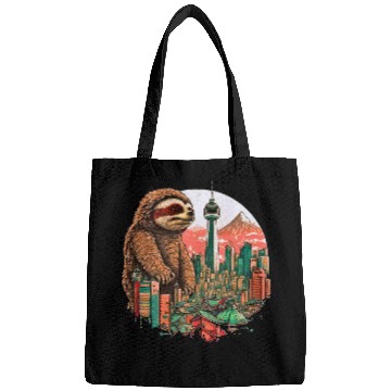 Discover Sloth Pet Japan Kaiju Slothzilla Anime Sloth Monster Creature Bags