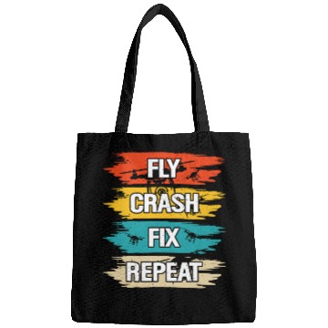 Discover Fly Crash Fix Repeat Drone Pilot Bags