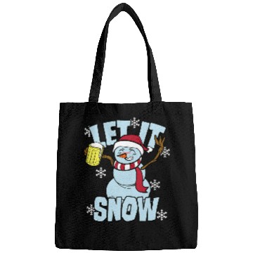 Discover Beer Fun Drinking Snowman Let It Snow Bags