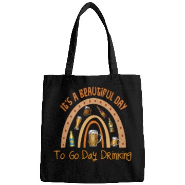 Discover Beer Fun Bohemian Rainbows Beer Mug Funny Day Drinking Bags