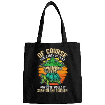 Discover Turtle Pet Flat Earth Joke Biology Geology Bags