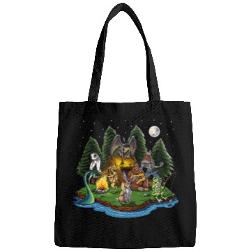 Discover Cryptozoology Cryptid Creatures bigfoots Jackalope Werewolf Bags