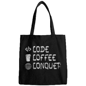Discover Coffee Fun Code Coffee Conquer Bootstrap Bootstrapping Indie hackers 1 Bags