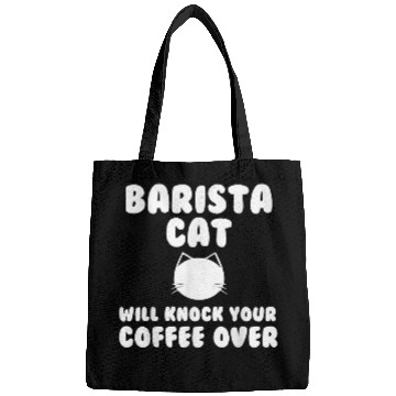 Discover Coffee Fun Barista Cat Coffee Meme Kitty Kittens Caffeine Bags