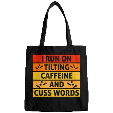 Discover Coffee Fun Pinball Machine Flipper Run on Tilting caffeines Cuss Words Bags