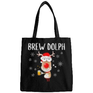 Discover Beer Fun Beer Brew Dolph Funny Rudolph Reindeer Drinking Craft Beer 2 Bags