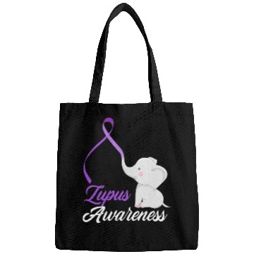Discover Elephant Pet Purple Ribbon Lupus Warrior Cute Lupus Awareness Bags