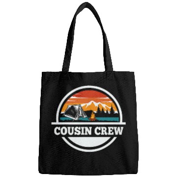 Discover Cousin Crew Camping Sunset Summer Camp Retro Matching Trip Bags