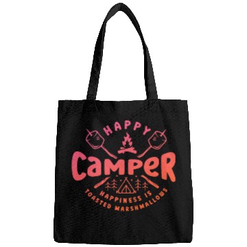 Discover Happy Camper Happiness Is Toasted Marshmallows love camping Bags