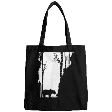 Discover Bear Pet Brown Grizzly Bear Hunting Vermont map Hunter Bags