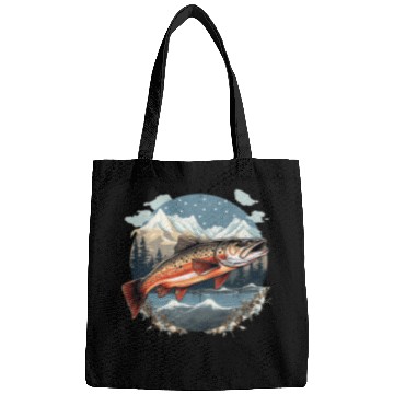 Discover Fisherman American US Flag With Fly Fishing Brook Trout Fish 18 Bags