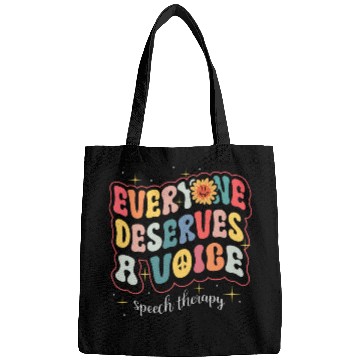 Discover Speech Therapy Everyone Deserves A Voice SLP Student Month Bags