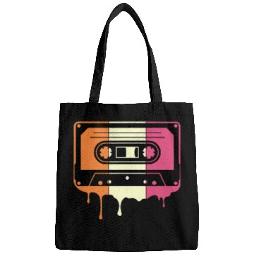 Discover Retro 80s Cassette Neapolitan Ice Cream Melting Cassette Bags