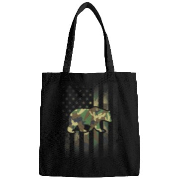 Discover Bear Pet Camo Bear American Flag USA Military Tactical Camouflage Bags